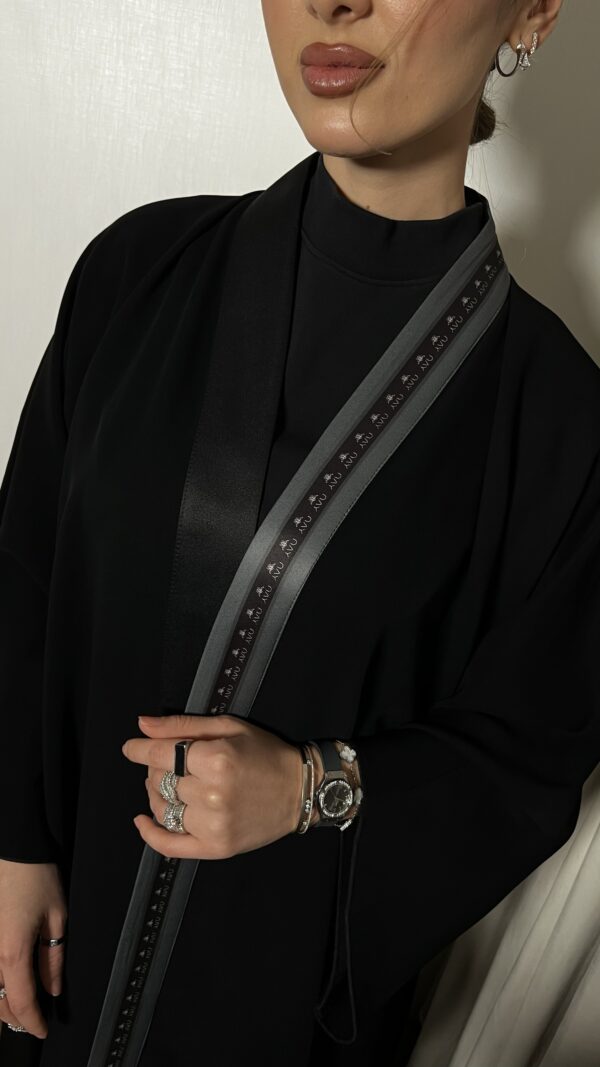 ABAYA BISHT logo print Gray